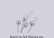 Learn to let things go.