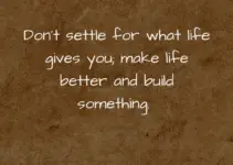 Don’t settle for what life gives you; make life better and build something. Ashton Kutcher