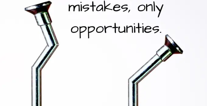 There are no mistakes, only opportunities. Tina Fey